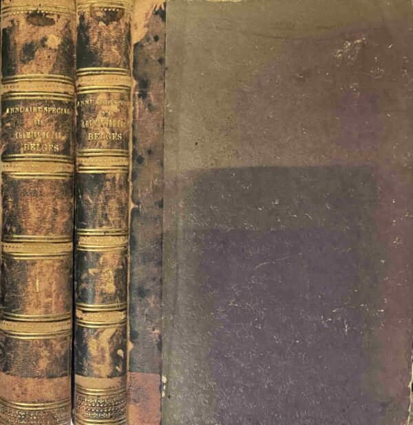 Annuaire Spécial des Chemins de Fer Belges 1 Période de 1835 a 1865 inclus & 2 Années 1866 et 1867 (2-volume set)