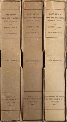 L'Art Acien dans les Flandres (Région de l'Escaut). Mémorial de l'exposition rétrospective organisée a Gand en 1913. Tome Premier, Deuxième & Troisième (3-volume set in slipcases)