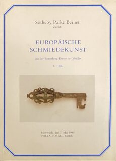 Europäische Schmiedekunst aus der Sammlung  Dresse de Lebioles I. Teil. Mittwoch, den 7. Mai 1980 (+ price list and estimates list/bidding slip)