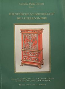Europäische Schmiedekunst, Belle Ferronnerie. Freitag, 10. Juni 1983, Vendredi 10 juin 1983 (+ bidding slip)