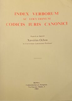 Index Verborum ac Locutionum Codicis Iuris Canonici (Institutum Iuridicum Claretianum)