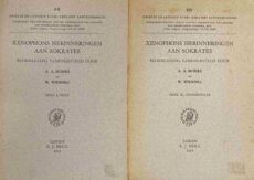 Xenophons Herinneringen aan Sokrates. Bloemlezing samengesteld door A.A. Burkis en W. Wiersma (2-delige set). Deel I: Text, Deel II: Commentaar