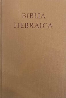 Biblia Hebraica. Edidit Rud. Kittel. Textum masoreticum curavit P. Kahle. Ediionem tertiam denuo elaboratam ad finem perduxerunt, editionem septimam auxerunt et emendaverunt A. Alt et O. Eissfeldt. Editio sexta decima emendata typis editionis septimae expressa
