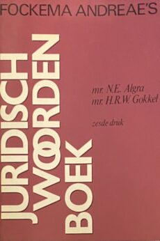 Fockema Andreae's Juridisch woordenboek. Zesde druk
