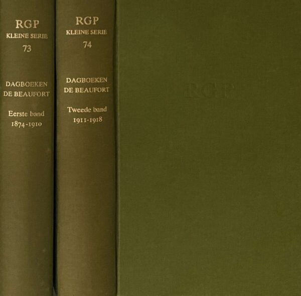 Dagboeken en aantekeningen van Willem Hendrik de Beaufort 1874-1918 (2-delige set, Rijks Geschiedkundige Publicatiën RGP Kleine Serie 73 & 74). Eerste band: 1874-1910. Tweede band: 1911-1918. Uitgegeven door J.P. de Valk en M. van Faassen