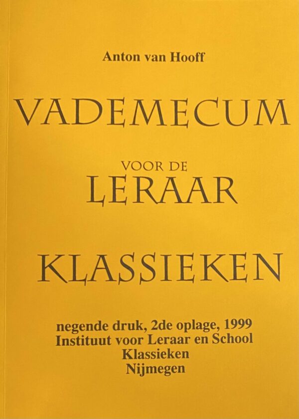 Vademecum voor de leeraar klassieken