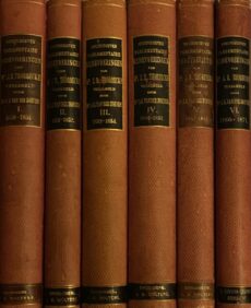 De onuitgegeven parlementaire redevoeringen van Mr. J.R. Thorbecke, volgens opdracht en onder toezicht van het Curatorium der Thorbecke-Stichting verzameld en van toelichtende opschriften voorzien door Mr. G.G. van der Hoeven (6-delige set)