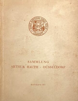 Sammlung Arthur Hauth, Düsseldorf. Meisterwerke Alter Malerei und Plastik, Antike Möbel, Rheinisches u. Fränkisches Steinzeug, Fayencen, Alt-China-Pozallan, Metalbearbeiten in Bronze, Messing, Zinn, Eisen, Einzelne Alte Waffenstücke, Textilien, Gemälde Neuzeitlicher Meister. […]