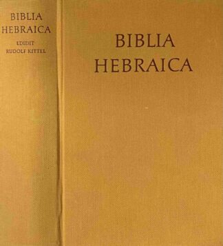 Biblia Hebraica. Edidit Rud. Kittel. Textum masoreticum curavit P. Kahle. Ediionem tertiam denuo elaboratam ad finem perduxerunt, editionem septimam auxerunt et emendaverunt A. Alt et O. Eissfeldt. Editio quarta decima emendata typis editionis septimae expressa