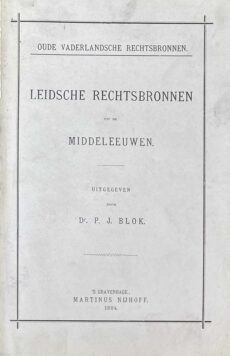 Limburgsche Wijsdommen. Dorpscostumen en gewoonten, bevattende voornamelijk Bank- Laat- en Boschrechten (Oude Vaderlandsche Rechtsbronnen / Werken der Vereeniging tot Uitgave der Bronnen van het Oude Vaderlandsche Recht, Eerste Reeks No. […]