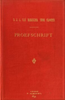 Verhandeling over het Stemrecht in Friesland in de 17de en 18de eeuw